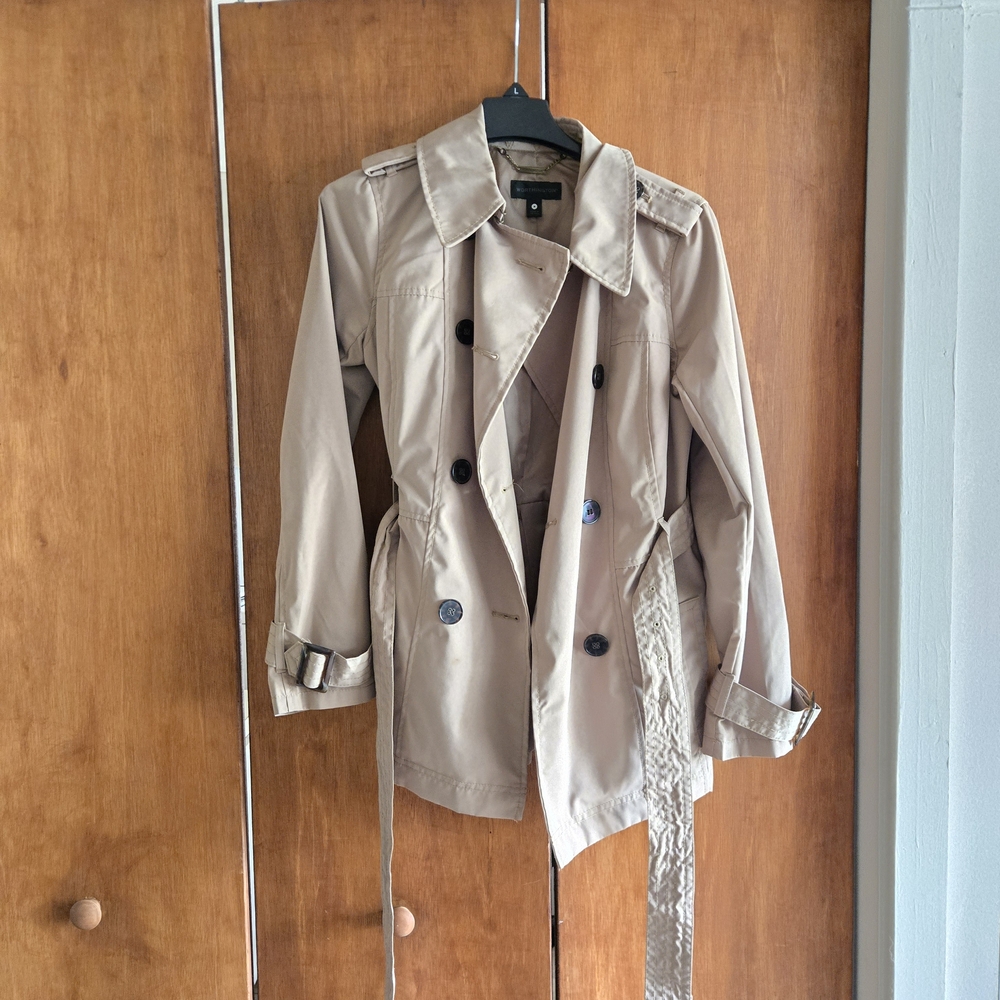 Worthington Tan Double-Breasted Trench Coat